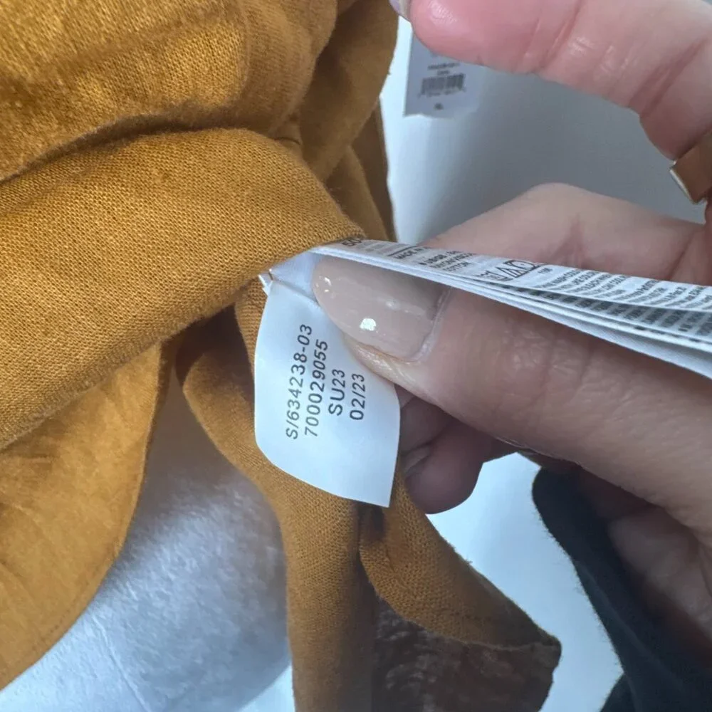 Banana Republic Linen-Blend Tie-Back Peplum Camisole Top Size XL NWT - Picture 6 of 13